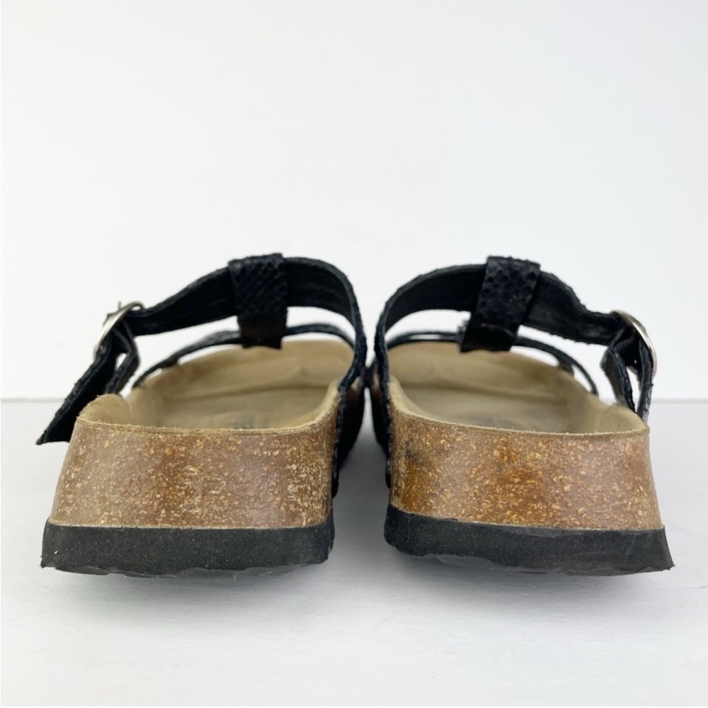Birkenstock Betula Tango Black Snake Print Crystal Open Back Sandals - Picture 4 of 12